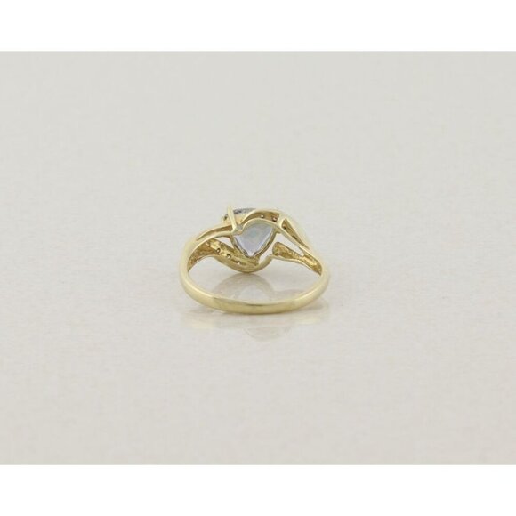 10k Yellow Gold Mystic Topaz & Diamond Ring Size 7 1/4 - Picture 6 of 7